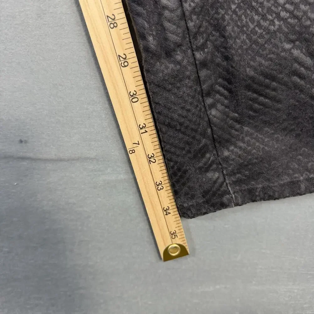VTG ModZart London Pants Size 30x34* Black Skinny Python Snake Leather Print 80s